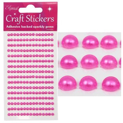 Craft Stickers 240 Pearls Fuchsia No.28 (4mm)
