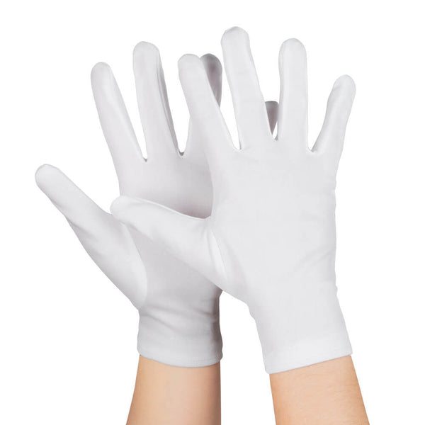 Pair Gloves wrist Basic white