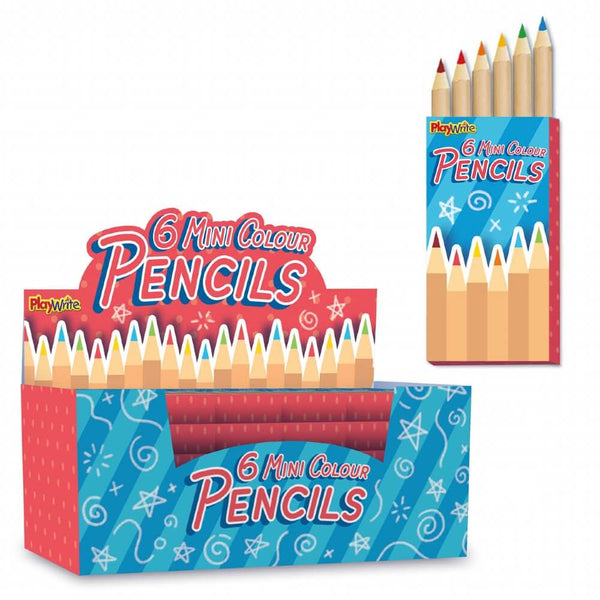 Half Size Colour Pencils 9cm - (6 Pack)