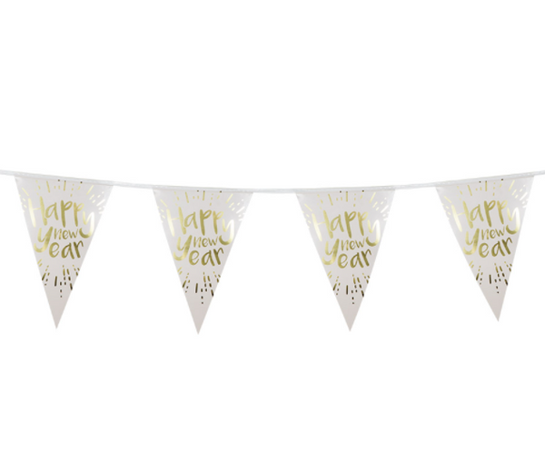 Foil bunting 'Happy New Year' (4 m)