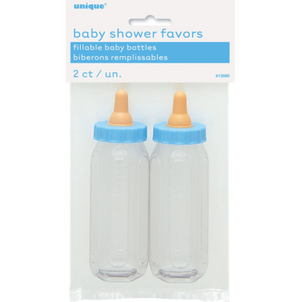 Blue Fillable Baby Bottle Favor 5" (2 Pack)