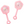 Load image into Gallery viewer, Pink Baby Rattle Favors 2.5" (6 Pack)