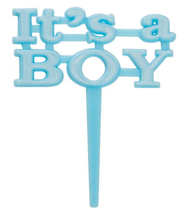 It's a Boy Blue Cake Picks (8 Pack)