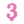 Load image into Gallery viewer, Metallic Pink Number 3 Birthday Candle

