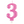 Load image into Gallery viewer, Metallic Pink Number 3 Birthday Candle
