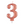 Load image into Gallery viewer, Metallic Rose Gold Number 3 Birthday Candle