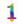 Load image into Gallery viewer, Metallic Rainbow Number 1 Birthday Candle