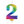 Load image into Gallery viewer, Metallic Rainbow Number 2 Birthday Candle