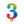 Load image into Gallery viewer, Metallic Rainbow Number 3 Birthday Candle