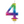 Load image into Gallery viewer, Metallic Rainbow Number 4 Birthday Candle