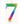 Load image into Gallery viewer, Metallic Rainbow Number 7 Birthday Candle