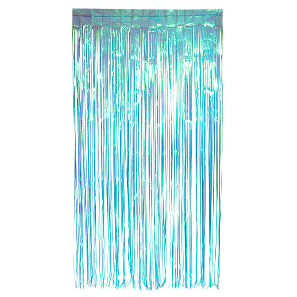 Foil curtain iridescent light blue (200 x 100 cm)