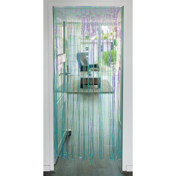 Foil curtain iridescent light blue (200 x 100 cm)