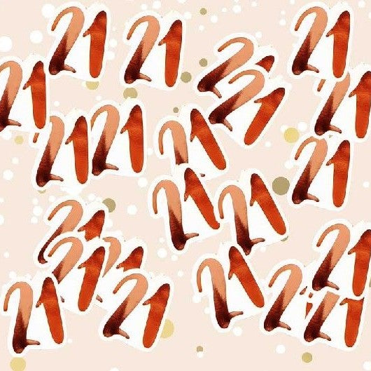 Big Size Rose Gold 21st Confetti