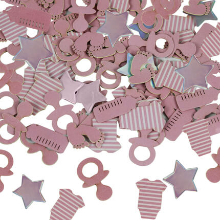 Baby girl paper confetti