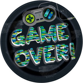 Gamer Birthday Round 9" Dinner Plates - (8 Pack)