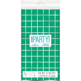 Silver & Bright Green Rectangular Foil Table Cover (54" x 84")