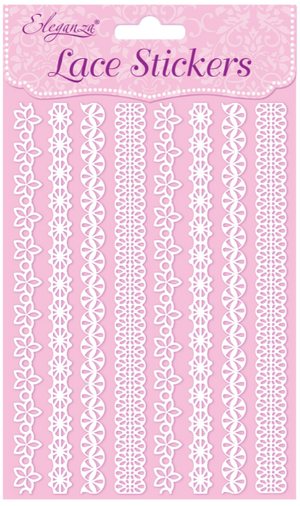 ELEGANZA LACE STICKERS PATTERN SELECTION C WHITE NO.01