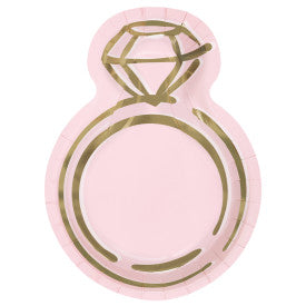 Ring Shaped 9.25" Plates Foil Stamping (8 Pack)