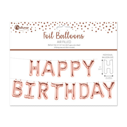 Birthday Rose Gold Foil Balloon