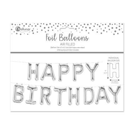 Birthday Silver Foil Balloon