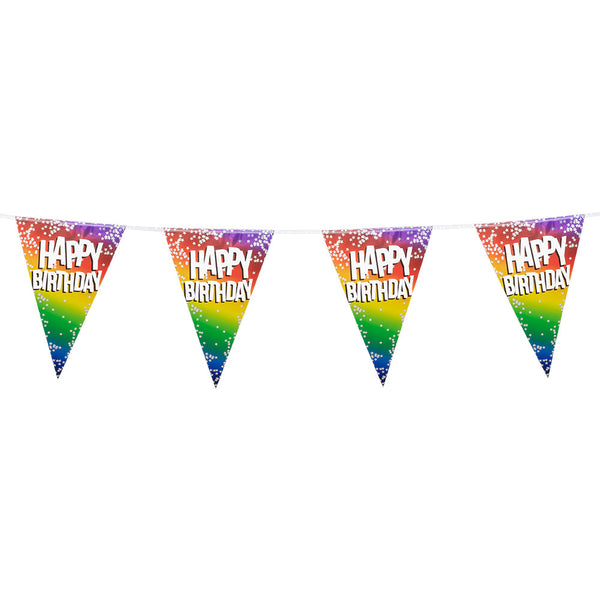 Foil Bunting 'Happy Birthday' (6 m)
