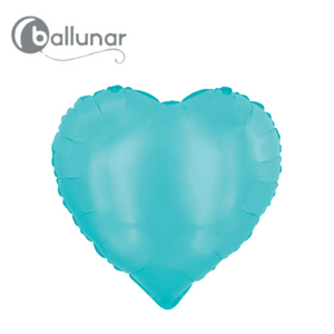 Blue Matte Heart Foil Balloon (18")