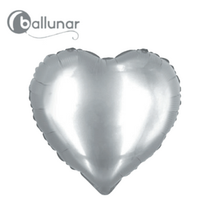 Silver Metallic Heart Foil Balloon (18")