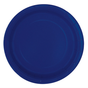 True Navy Blue Solid Round 9" Dinner Plates (16 Pack)