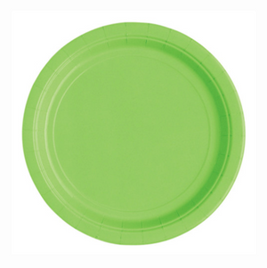 Lime Green Solid Round 7" Dessert Plates (20 Pack)