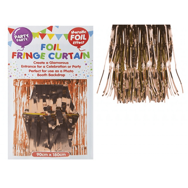 FOIL CURTAIN 90CM X 180CM - ROSE GOLD