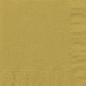 Gold Solid Luncheon Napkins (50 Pack)