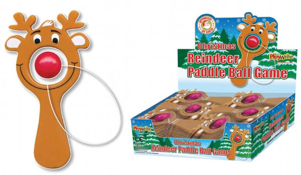Reindeer Paddle Ball Game (10cm)