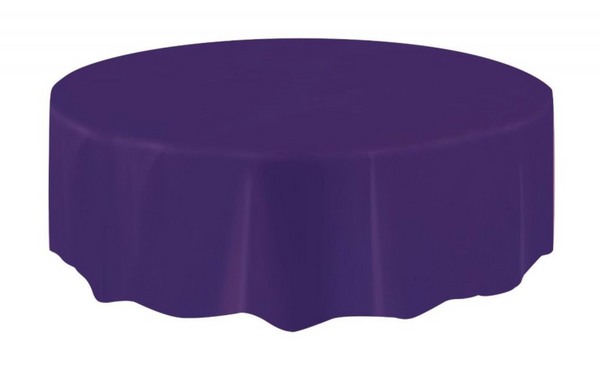 Neon Purple Round Tablecover - Short Fold (84" )