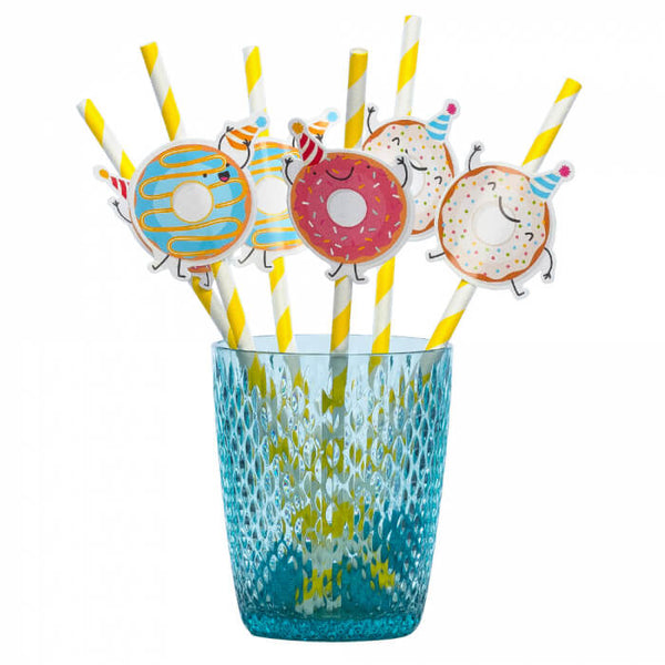 Paper Straws Donut 20 cm (6 Pack)