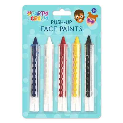 5 Face Paint Crayons Assorted Colours