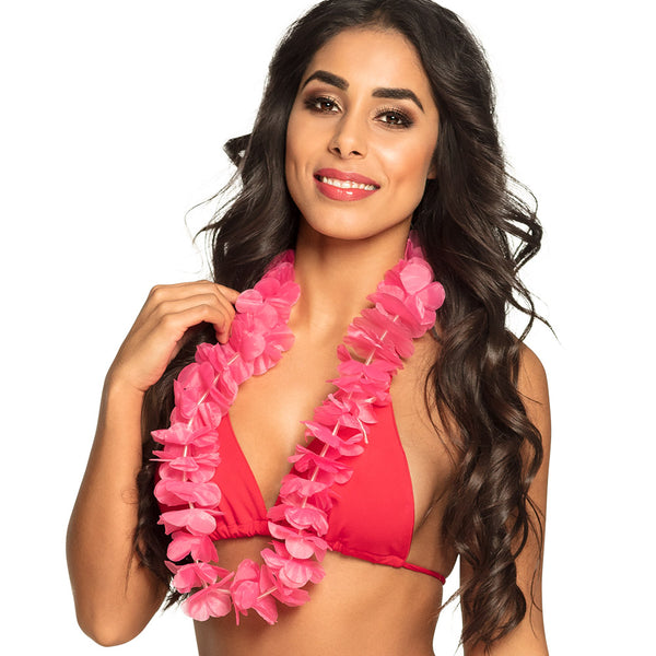 Hawaiian Lei Ohana Neon Pink