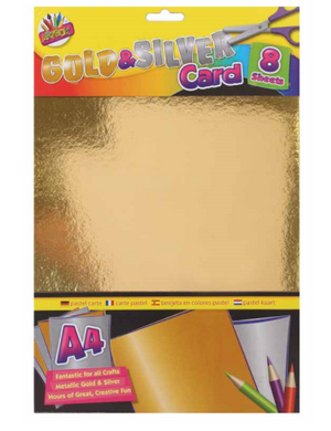 A4 Gold & Silver Card (8 Sheets)