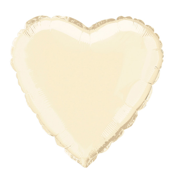 Solid Heart Foil Balloon 18" (White)