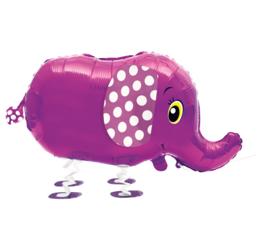 Walking Pet Elephant Foil Balloon