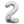 Load image into Gallery viewer, Silver Number 2 Shaped Foil Balloon (34"")