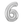 Load image into Gallery viewer, Silver Number 6 Shaped Foil Balloon (34"")
