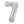 Load image into Gallery viewer, Silver Number 7 Shaped Foil Balloon 34"" Packaged