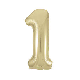 Gold Number 1 Shaped Foil Balloon (34"")