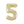 Load image into Gallery viewer, Gold Number 5 Shaped Foil Balloon (34"")