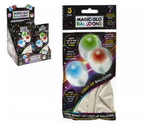 WHITE LIGHT UP BALLOONS (3 PACK)