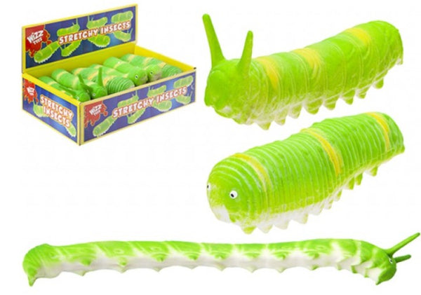 Stretchy Grub/Caterpillar with Sand in 2 Assorted Designs (13.5cm)