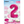 Load image into Gallery viewer, 34" Pink Number 2 Shaped Foil Balloon (Non Inflated)