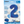 Load image into Gallery viewer, 34&quot; Blue Number 2 Shaped Foil Balloon (Non Inflated)
