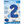 Load image into Gallery viewer, 34" Blue Number 2 Shaped Foil Balloon (Non Inflated)